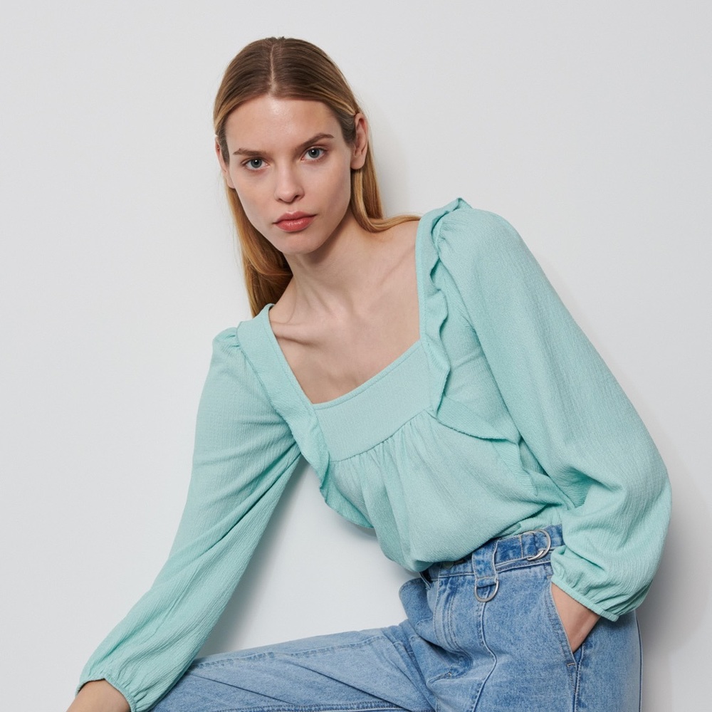 Reserved Mint Green Blouse